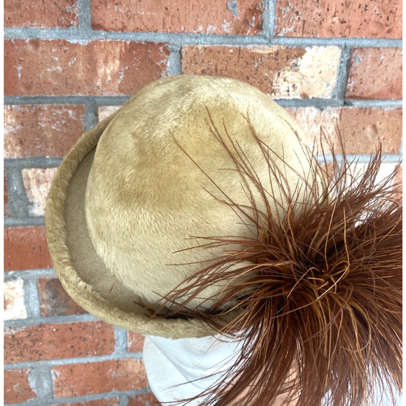 Vintage Monterey women's Tan Brown Hat Made in Italy Imported Body Lemington - Picture 3 of 12